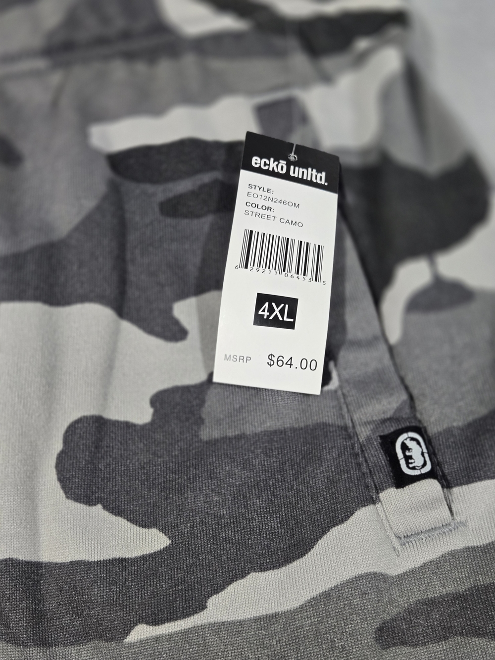 Ecko Unltd Men’s Gray Camo Cargo Shorts 4x - Picture 4 of 8